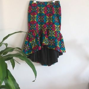Pauline Asmah African print peplum skirt